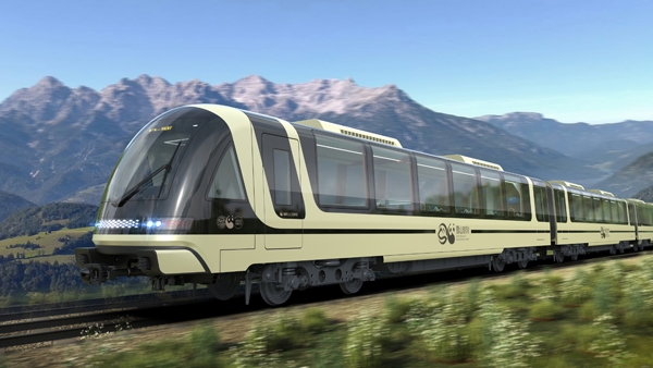 Train à crémaillère touristique de montagne